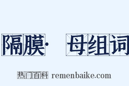 隔膜·母组词是什么意思的图片